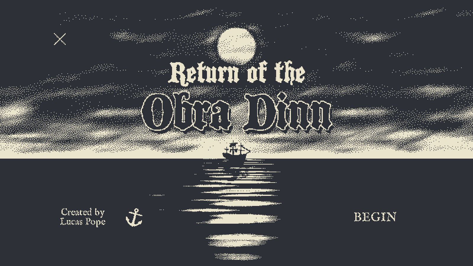 Return of the Obra Dinn's title screen